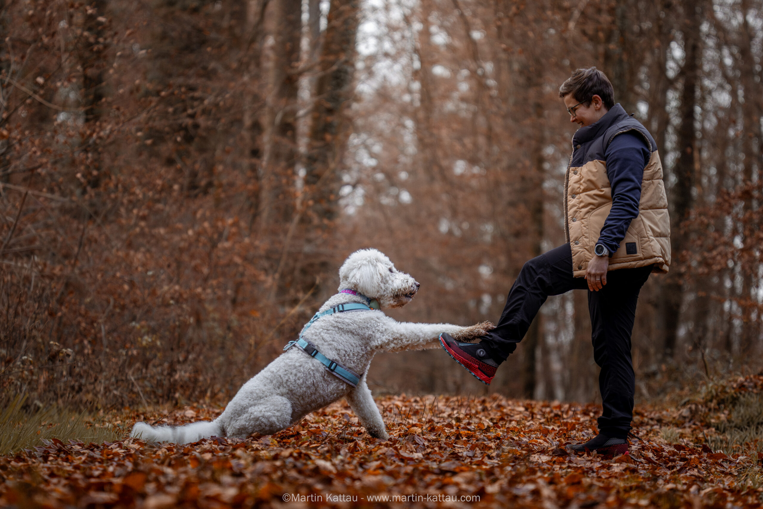 Frau mit Hund